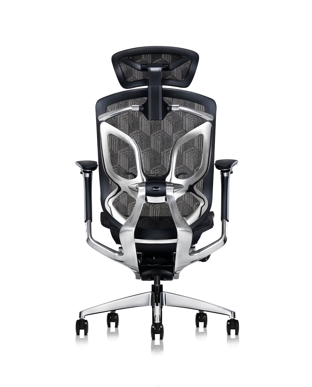 Aboval ABchair PRO+ プロ 人間工学オフィスチェア（2026年モデル）の正面イメージ。5Dアームレストと通気性メッシュを搭載。