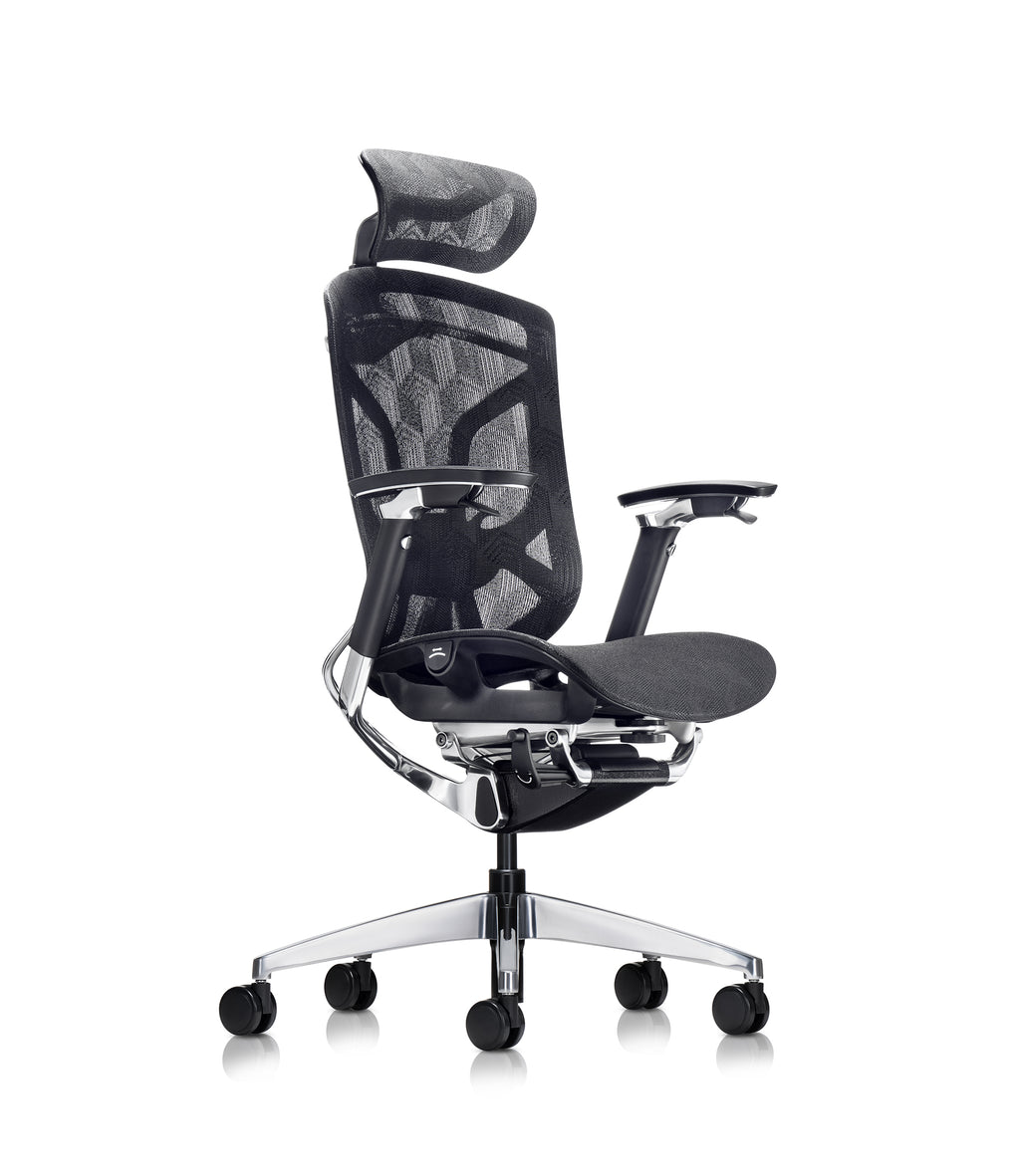 Aboval ABchair PRO+ プロ 人間工学オフィスチェア（2026年モデル）の正面イメージ。5Dアームレストと通気性メッシュを搭載。