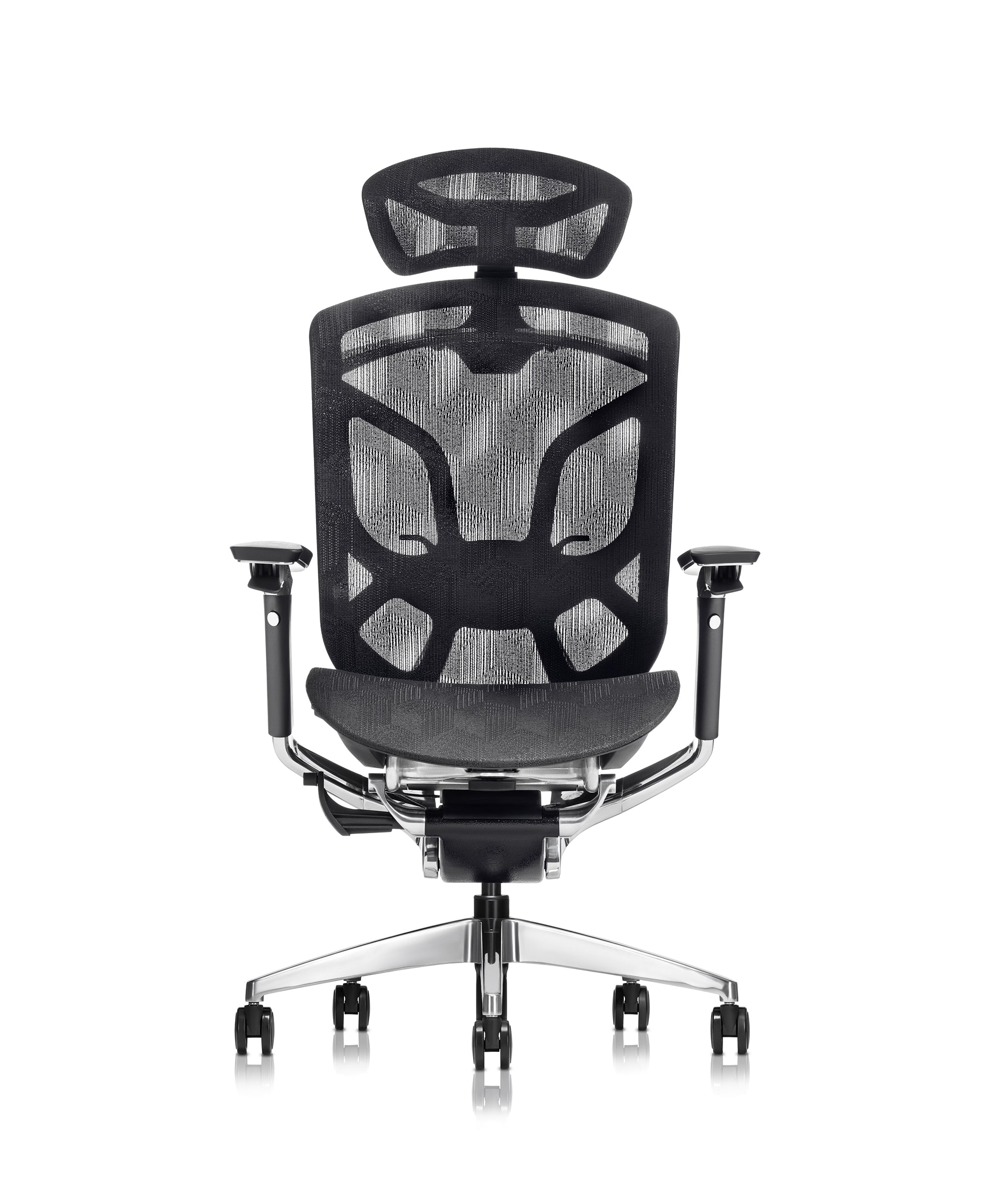 Aboval ABchair PRO+ プロ 人間工学オフィスチェア（2026年モデル）の正面イメージ。5Dアームレストと通気性メッシュを搭載。